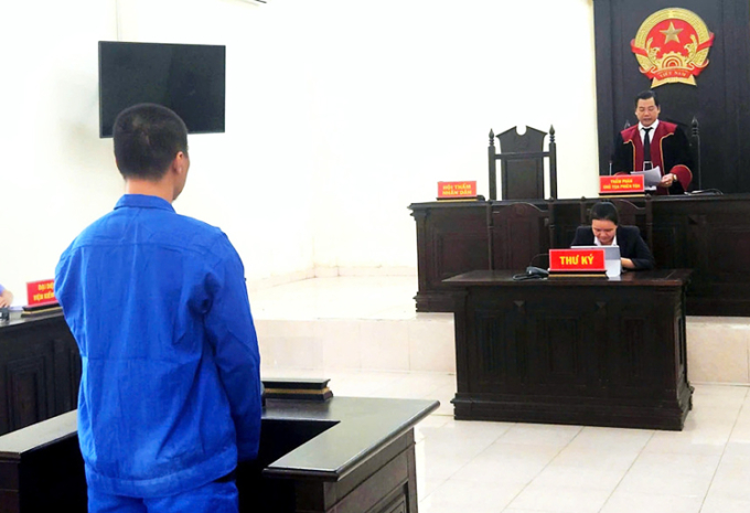 Thái Tuấn Thành tại tòa. Ảnh: Nam An