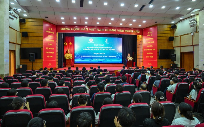 Hội thảo công bố Chỉ số đổi mới sáng tạo toàn cầu (GII), do Bộ Khoa học và Công nghệ phối hợp cùng WIPO tổ chức, ngày 25/9. Ảnh: Giang Huy