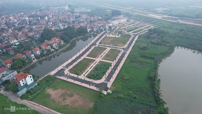 Một khu đất đấu giá tại ven Hà Nội. Ảnh: Phạm Chiểu