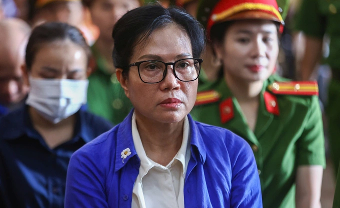 Bị cáo Lê Thúy Hằng tại tòa hôm nay. Ảnh: Quỳnh Trần