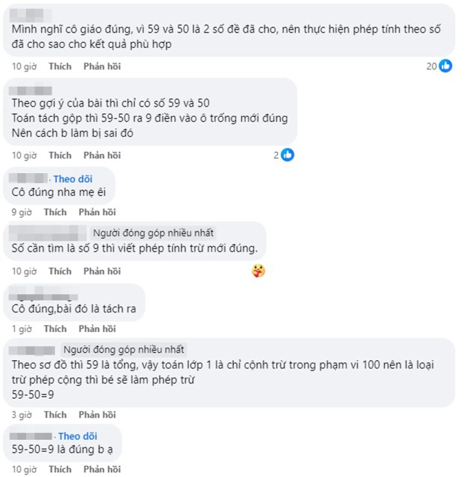 Học trò giải 50 + 9 = 59, vẫn bị cô giáo gạch sai - page 2