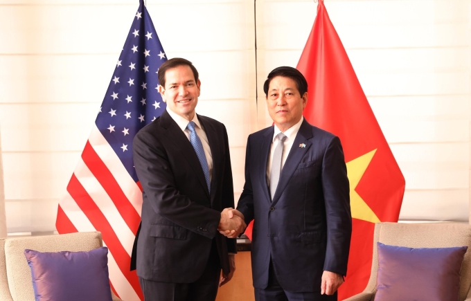 Chủ tịch nước Lương Cường tiếp Ngoại trưởng Marco Rubio (trái) tại Mỹ ngày 24/9. Ảnh: TTXVN