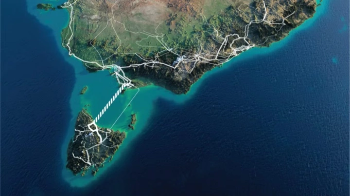 Vị trí dự án Marinus Link nối đảo Tasmania và bang Victoria. Ảnh: MLPL