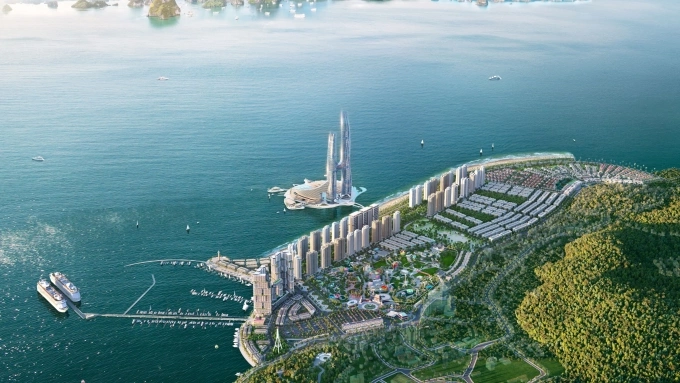 Sun Elite City tại phường Bãi Cháy có tầm nhìn hướng vịnh Hạ Long. Ảnh: Sun Property