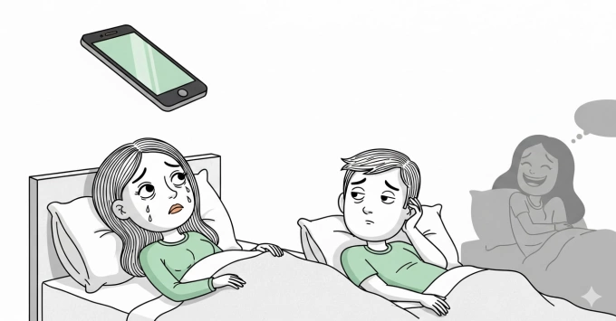 Tin nhắn gửi đến điện thoại chồng nửa đêm khiến tôi đau lòng