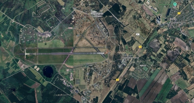 Căn cứ quân sự Karup ở miền tây Đan Mạch. Ảnh: Airlive