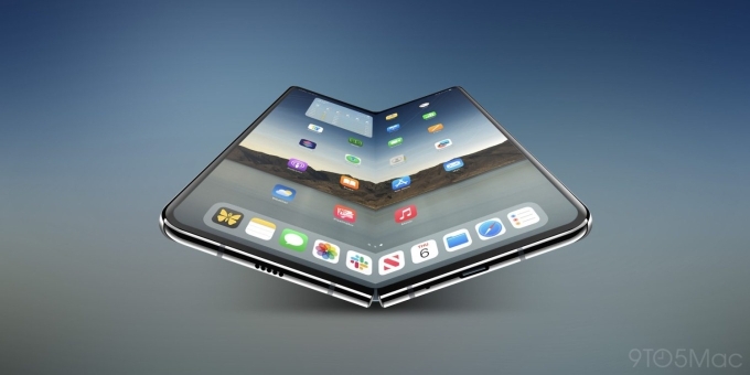 Một ý tưởng về iPhone gập. Ảnh: Macrumors