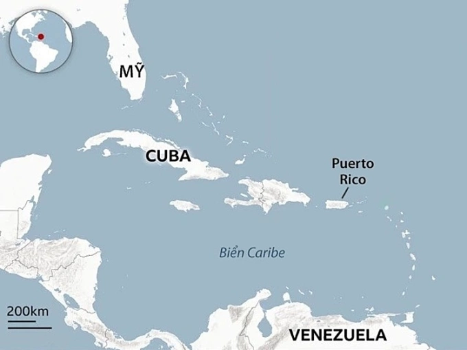 Vị trí Mỹ và Venezuela. Đồ họa: BBC