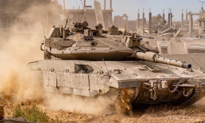 Xe tăng Israel tác chiến tại Dải Gaza ngày 9/5. Ảnh: IDF