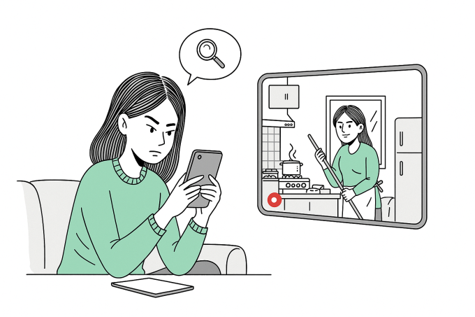 Em chồng ngày ngày soi tôi qua camera