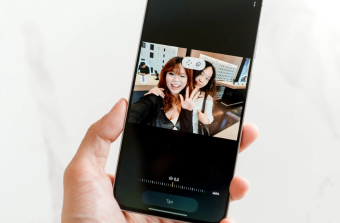 AI trên Galaxy S25 FE xóa bỏ người, vật thể trong ảnh. Ảnh: Samsung