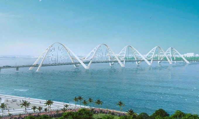 Phối cảnh cầu vượt biển vịnh Rạch Giá. Ảnh: Sở Xây dựng An Giang