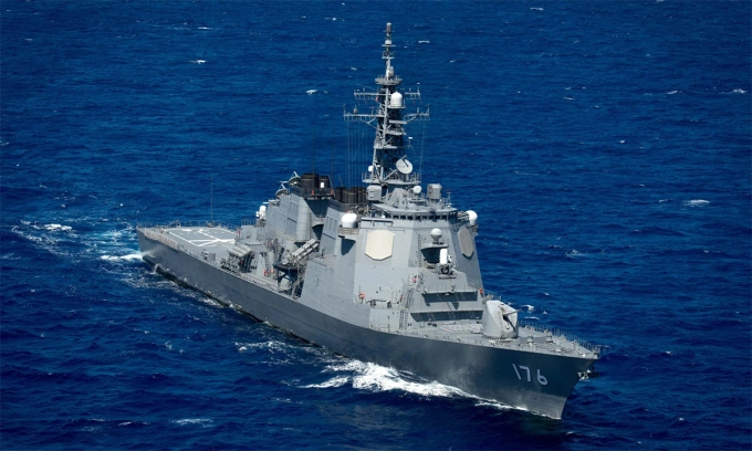 Khu trục hạm JS Chokai của Nhật Bản tham gia diễn tập RIMPAC 2016 tháng 7/2016. Ảnh: US Navy