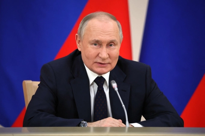 Tổng thống Nga Vladimir Putin tại một cuộc họp ở Moskva tháng 12/2023. Ảnh: AFP