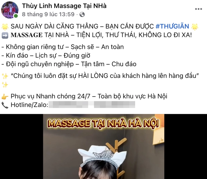 Một quảng cáo của vợ chồng Dương. Ảnh: Chụp màn hình