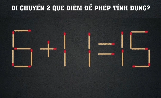 Đố bạn xoay não với 2 que diêm để có đáp án đúng