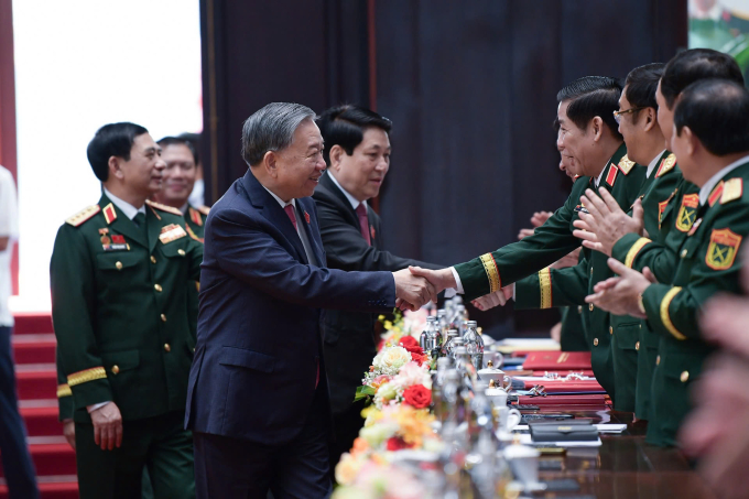 Tổng Bí thư Tô Lâm dự và chỉ đạo phiên bế mạc Đại hội Đảng bộ Quân đội, sáng 2/10. Ảnh: Hoàng Phong