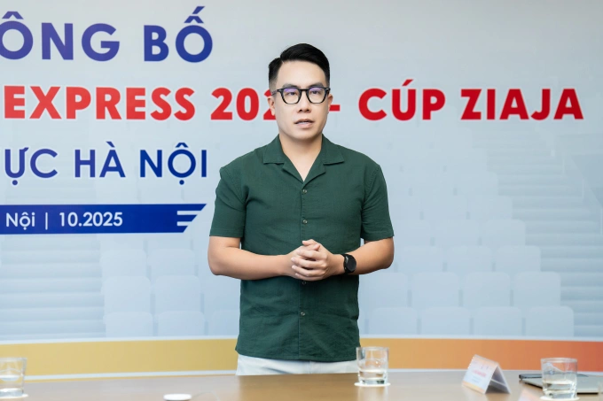 Ông Ngô Mạnh Cường - Tổng giám đốc FPT Online, Phó ban tổ chức phát biểu tại lễ công bố. Ảnh: Tùng Đinh