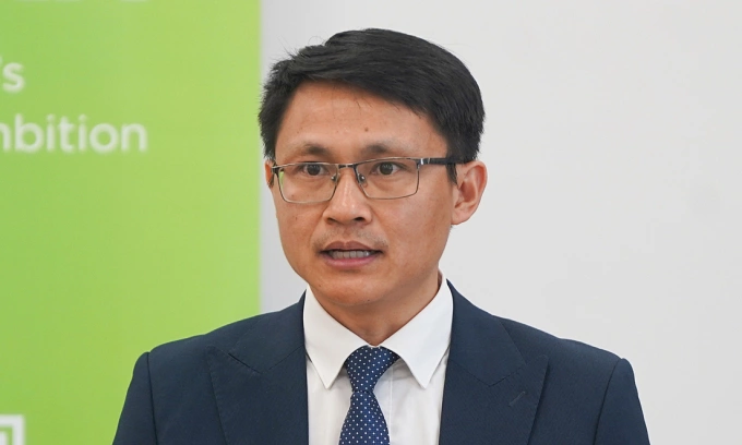 Ông Võ Xuân Hoài, Phó Giám đốc Trung tâm Đổi mới sáng tạo quốc gia NIC, phát biểu tại sự kiện công bố triển lãm bán dẫn 2025. Ảnh: Lưu Quý