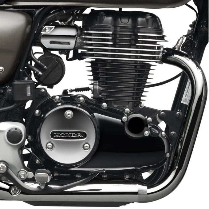 Động cơ một xi-lanh trên CB350 H’ness. Ảnh: HVN