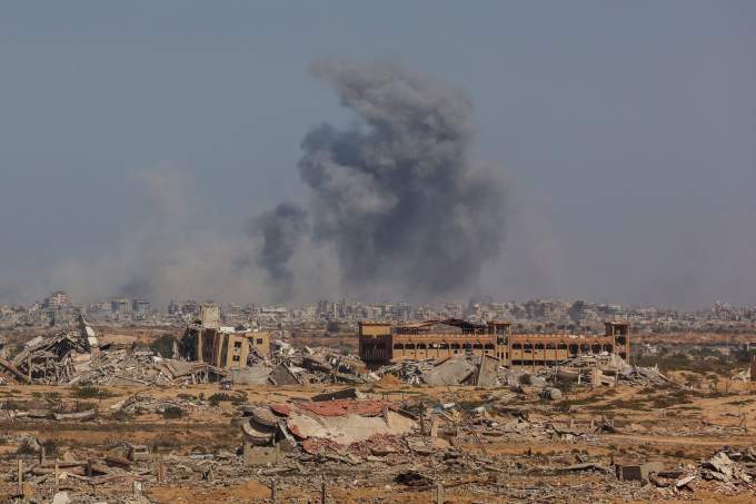 Khung cảnh tan hoang tại Gaza City ngày 2/10. Ảnh: AFP