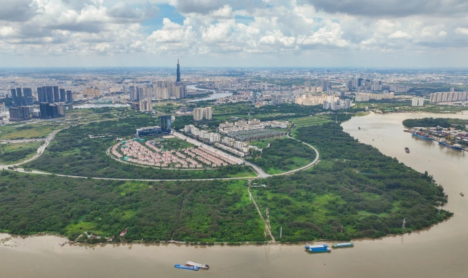 Bất động sản khu đô thị Thủ Thiêm, thuộc khu đông TP HCM năm 2024. Ảnh: Quỳnh Trần