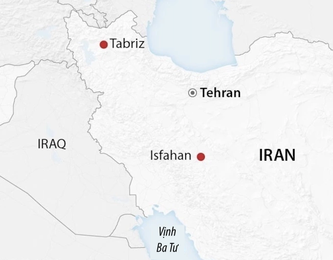 Vị trí thủ đô Tehran của Iran. Đồ họa: CNN