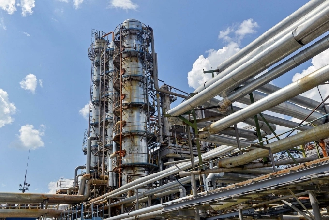 Nhà máy xử lý khí Shebelinsky của công ty Naftogaz gần thành phố Kharkov hồi năm 2014. Ảnh: AFP