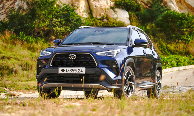Mẫu Yaris Cross bản thuần xăng lăn bánh tại Gia Lai. Ảnh: Phạm Trung