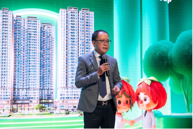 Ông Trịnh Xuân Hà, thành viên hội đồng quản trị kiêm Tổng giám đốc điều hành Vạn Xuân Group chia sẻ định hướng phát triển dự án Happy One Mori. Ảnh: Vạn Xuân Group