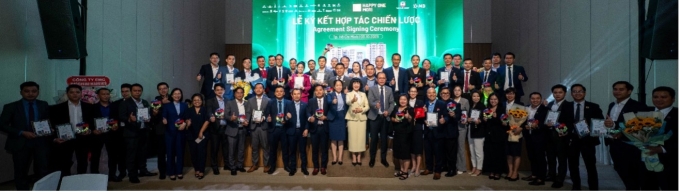22 đơn vị trên cả 3 miền sẽ cùng tham gia truyền thông và tư vấn thông tin dự án Happy One Mori. Ảnh: Vạn Xuân Group