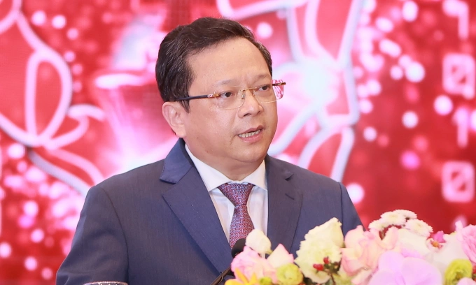 Phó trưởng Ban Chính sách Chiến lược Trung ương Nguyễn Đức Hiển phát biểu tại sự kiện. Ảnh: Phi Vân