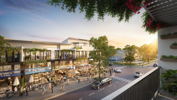 Phối cảnh shophouse tại Nam Long II Central Lake. Ảnh: Nam Long