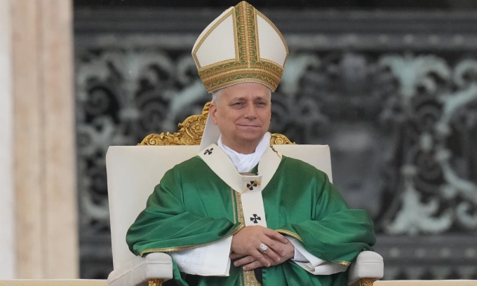 Giáo hoàng Leo XIV tại Vatican hôm 5/10. Ảnh: AP