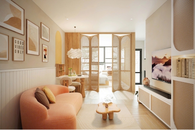 Bên trong căn studio tại dự án. Ảnh: