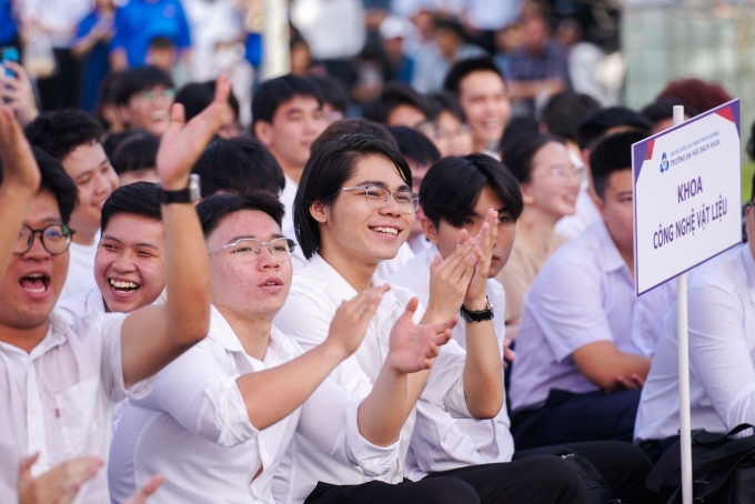 Tân sinh viên K2025 tại lễ khai giảng năm học 2025-2026 Ảnh: Trường đại học Bách khoa