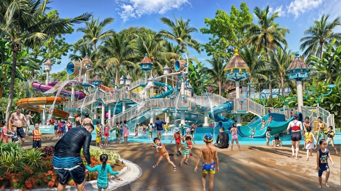 Công viên nước Sun World Vũng Tàu dự kiến vận hành đầu năm 2026. Ảnh phối cảnh: Sun Group