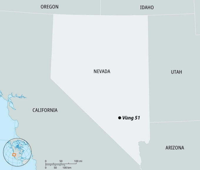 Vị trí vùng 51. Đồ họa: Britannica