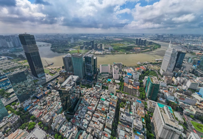 Khu trung tâm TP HCM, tháng 7/2025. Ảnh: Quỳnh Trần