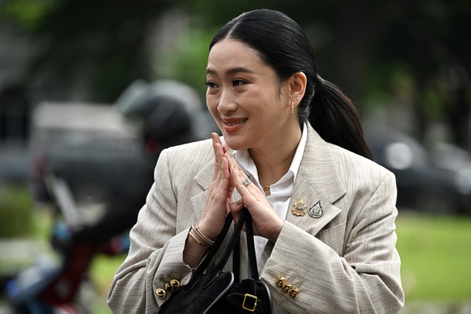 Cựu thủ tướng Thái Lan Paetongtarn Shinawatra tại Bangkok ngày 15/9. Ảnh: AFP