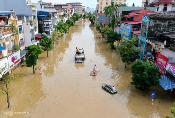 Trung tâm tỉnh Thái Nguyên sáng 8/10. Ảnh: Duy Khắc