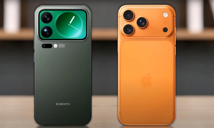 Xiaomi 17 Pro Max và iPhone 17 Pro Max. Ảnh: TheAgusCTS