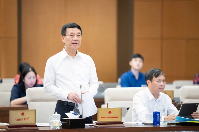 Bộ trưởng Khoa học và Công nghệ Nguyễn Mạnh Hùng. Ảnh: Cổng TTĐT Quốc hội