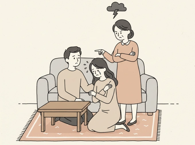Mẹ chồng bắt tôi quỳ vì mặc váy ngắn