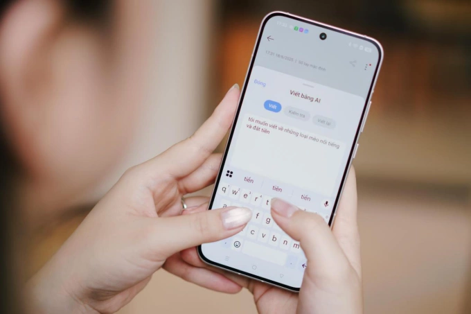 AI giúp mở rộng nội dung có sẵn, hoặc gợi ý ý tưởng cho bài viết. Ảnh: Oppo