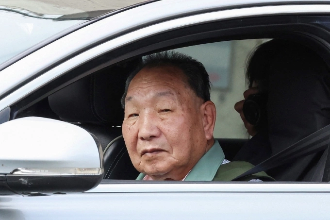 Cụ ông Iwao Hakamada trong ngày được tuyên trắng án ở Hamamatsu, Nhật Bản. Ảnh: AFP
