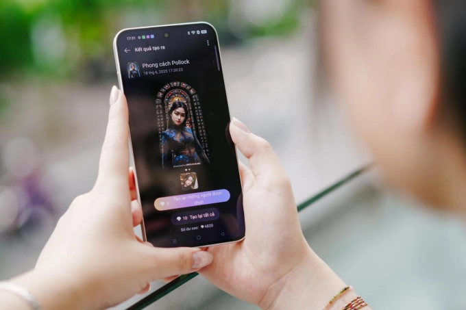 Chuyển ảnh thành nhân vật hoạt hình bằng AI Studio. Ảnh: Oppo