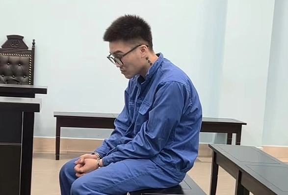 Bị cáo Đỗ Xuân Duy tại tòa. Ảnh: Danh Lam