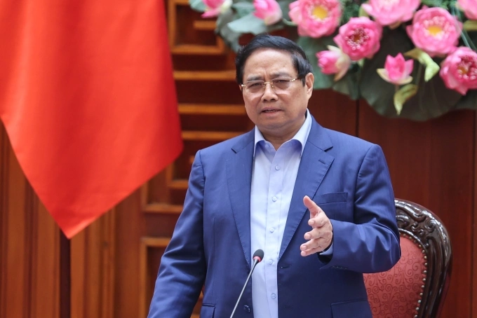 Thủ tướng Phạm Minh Chính phát biểu trưa 9/10. Ảnh: Nhật Bắc