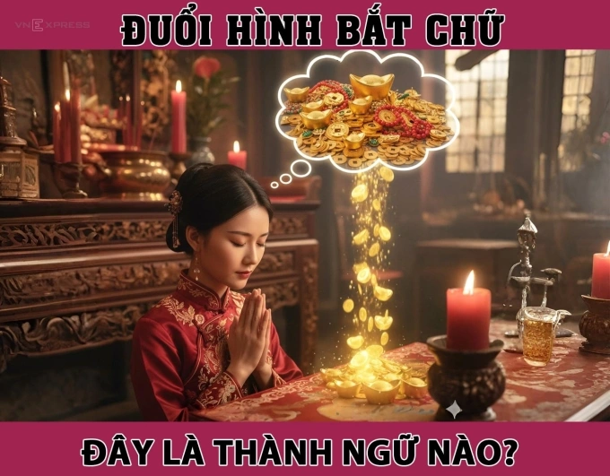 Ảnh người đẹp cầu nguyện cho bạn đoán được thành ngữ nào?